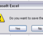 Makrokod som stänger Excelböcker