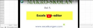 I den femte delen av vår makro-skola fokuserar vi på VBA-editorn i Excel