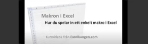 Lär dig skapa och använda makron i Excel för att effektivisera ditt arbete.