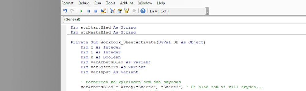 En guide för att lösenordssäkra dina kalkylark med VBA.